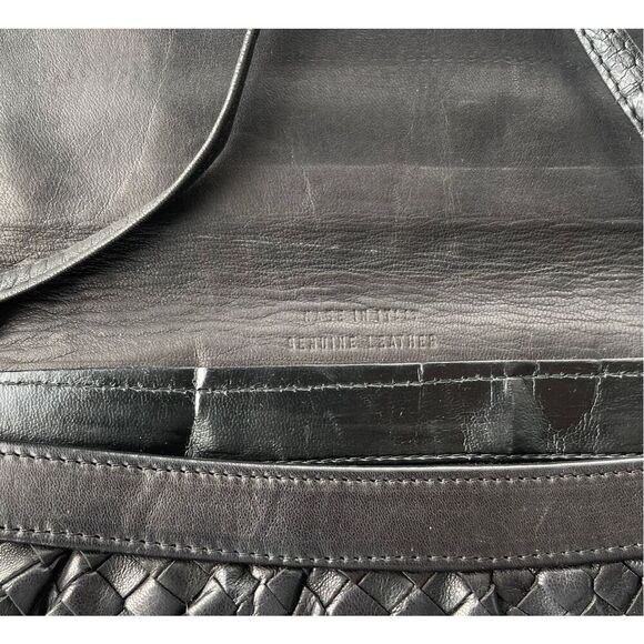 VTG Italian Woven Lambskin Butter Soft Leather Crossbody Bag Purse - Picture 4 of 7